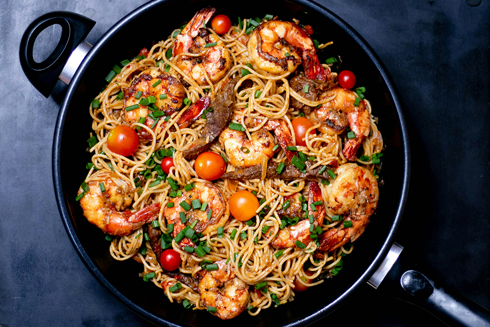 Easy Shrimp Noodle Stir-Fry